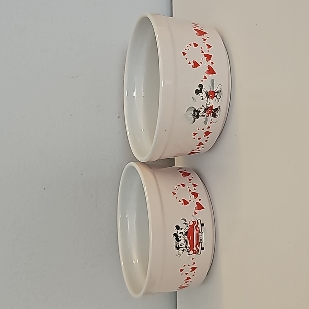 DISNEY Mickey Mouse Heart Ramekin Bowls (2)